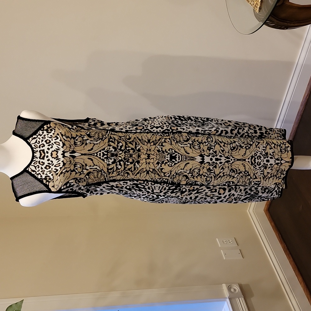 Cache Black gold dress